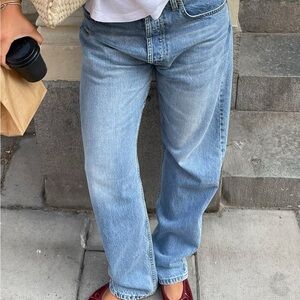 Djerf Avenue Relaxed Jeans Washed Blue size 27